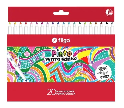 MARCADOR FILGO PUNTA CONICA X20 SURT