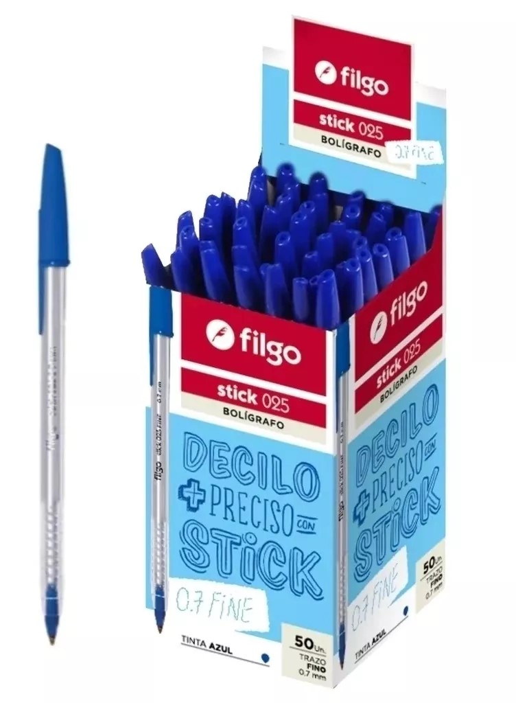 PACK BOLIGRAFO CLASICO STICK 025 TRAZO FINO COLORES CLASICOS X50U