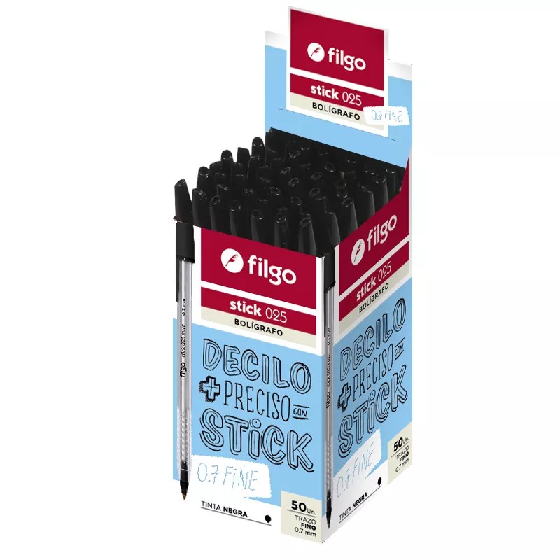 PACK BOLIGRAFO CLASICO STICK 025 TRAZO FINO COLORES CLASICOS X50U