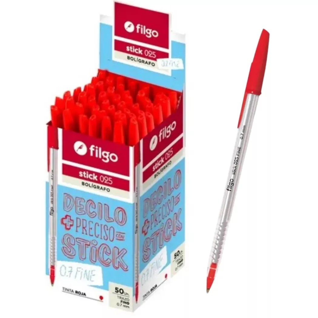 PACK BOLIGRAFO CLASICO STICK 025 TRAZO FINO COLORES CLASICOS X50U