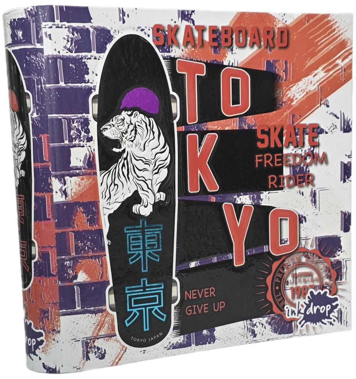 CARPETA INKDROP 3X40 CON 3 ANILLOS - SKATE - TOKYO