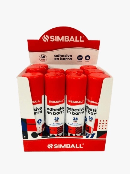 ADHESIVO EN BARRA SIMBALL 36GRS PACK X 12 UNI