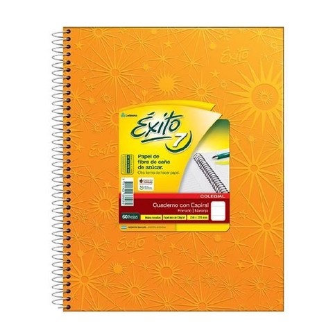 CUADERNO ÉXITO FORRADO 21X27 C/ESP X60 HJS RAY