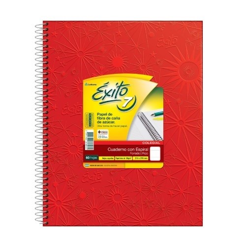 CUADERNO ÉXITO FORRADO 21X27 C/ESP X60 HJS RAY