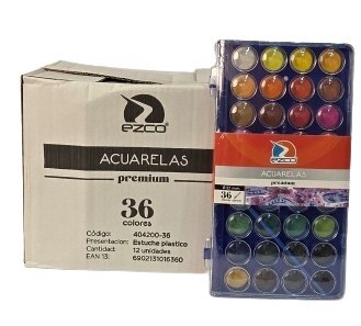 ACUARELA EZCO PREMIUM X36 PACK X12 UND