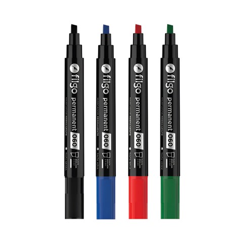 PACK MARCADOR PERMANENTE 060 FILGO P/BISELADA X12UND