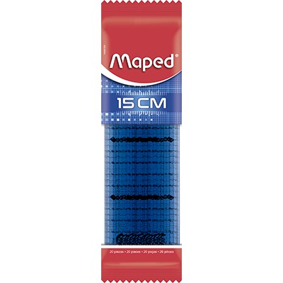 PACK REGLA MAPED CRISTAL 15CM X20U