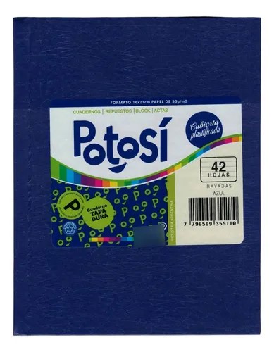 CUADERNO ARAÑA 16X21 (1) POTOSI X42 HJS RAY COLORES SURTIDOS XU