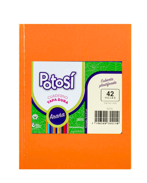 CUADERNO ARAÑA 16X21 (1) POTOSI X42 HJS RAY COLORES SURTIDOS XU