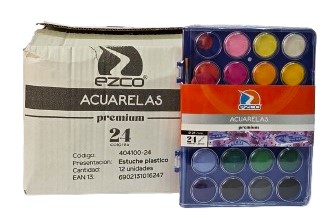 ACUARELA EZCO PREMIUM X24 PACK X12 UND