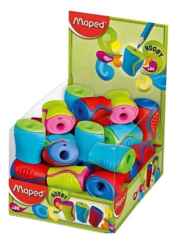 PACK SACAPUNTA PLASTICO MAPED BOOGYS X2 ORIFICIOS X24