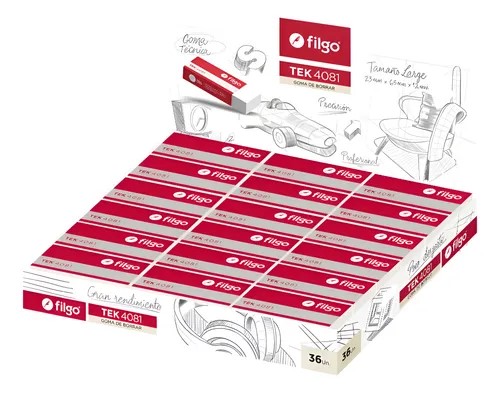 PACK GOMA DE BORRAR FILGO TEK 4081 X36U