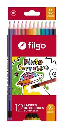 LAPIZ COLOR X12 BORRABLE FILGO PINTO