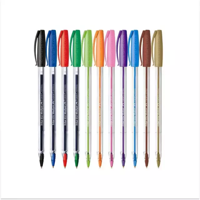 PACK BOLIGRAFO FABER CASTELL TRILUX COLORES 032 TUBO X48 UNI