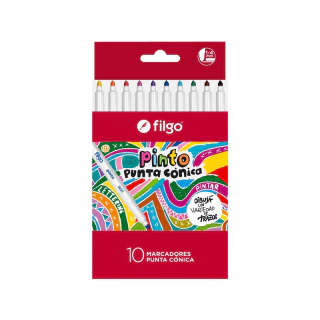 MARCADOR FILGO PUNTA CONICA X10 SURT