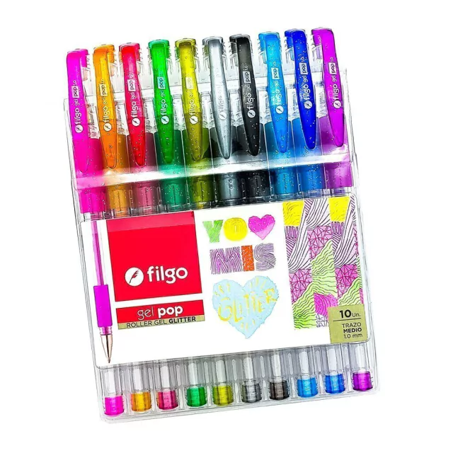 ROLLER FILGO GEL POP GLITTER X10