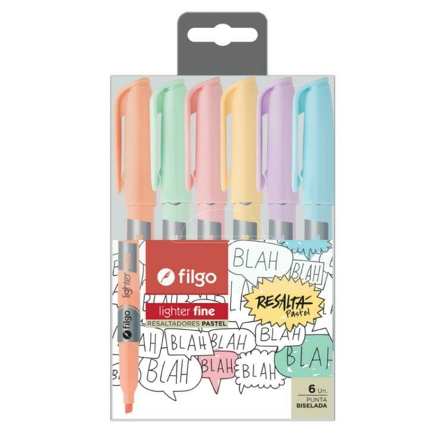 RESALTADOR FILGO LIGHTER FINE PASTEL X6