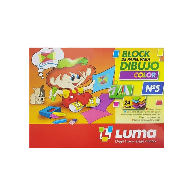 BLOCK DE DIBUJO LUMA N°5 X24 HJS COLOR