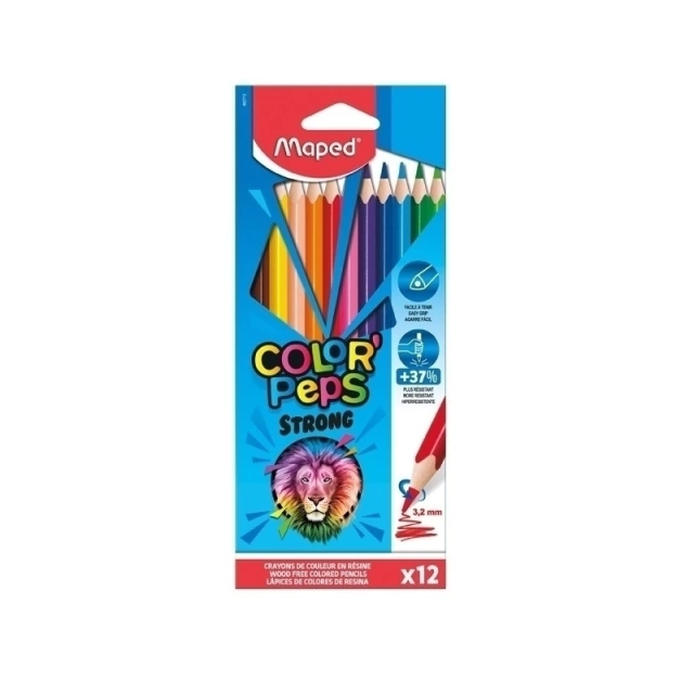 LAPIZ COLOR MAPED STRONG COLORPEPS X12