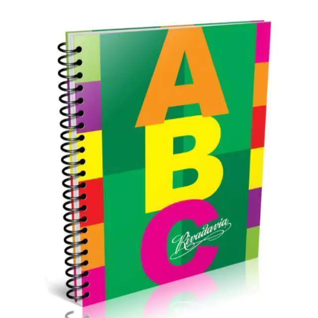 CUADERNO RIVADAVIA ABC ESPIRALADO X60 HJS RAYADAS