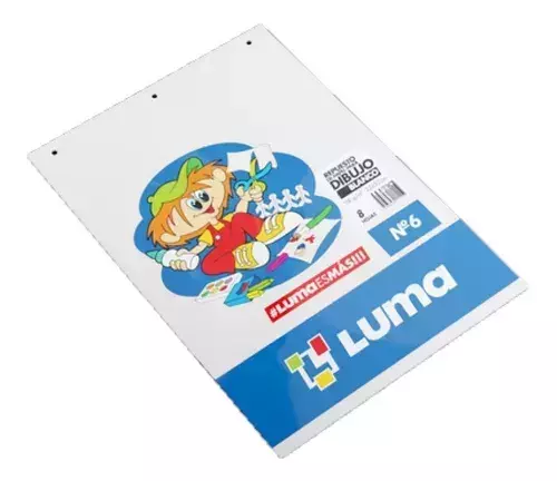 REPUESTO DE DIBUJO LUMA N°6 X8 HJS BLANCO