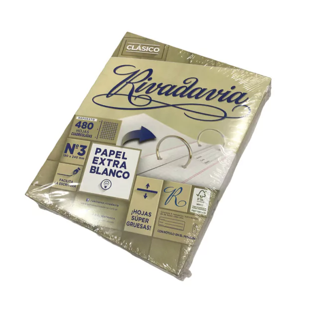 REPUESTO RIVADAVIA CLASICO X480 HJS CUADRICULADO