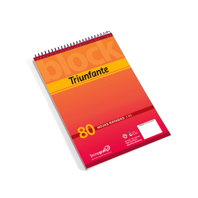 BLOCK ESQUELITA A5 TRIUNFANTE C/ESP X80 H RAYADO