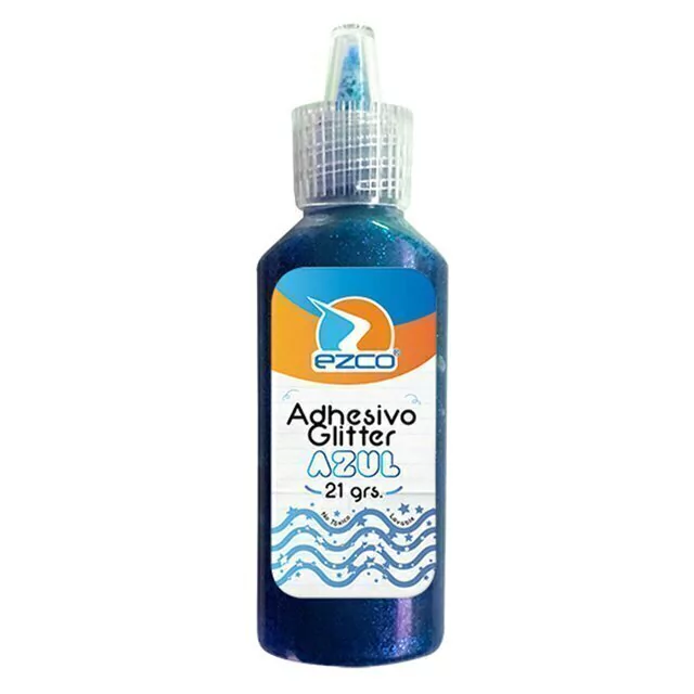 ADHESIVO GLITTER EZCO X21 GRS COLORES SURTIDOS XU