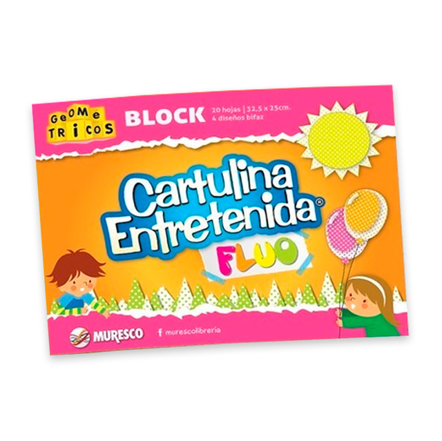 BLOCK DE DIBUJO MURESCO N°5 X20 HJS FANTASIA FLUO