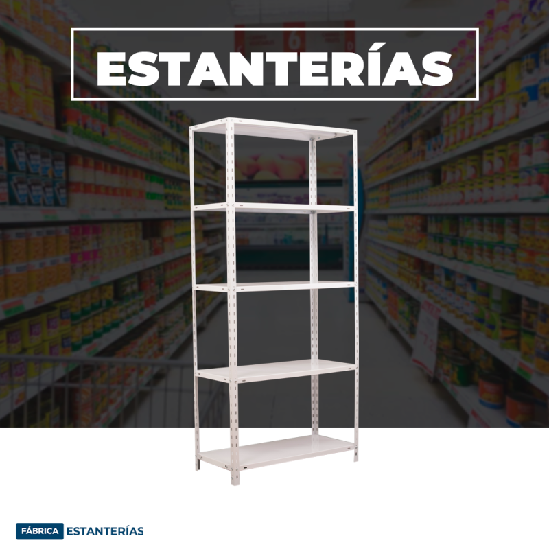 2 ESTANTERIAS DE 90x42x200 p/50 kg -