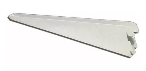 Ménsula 37 cm doble enganche reforzadas color blanco