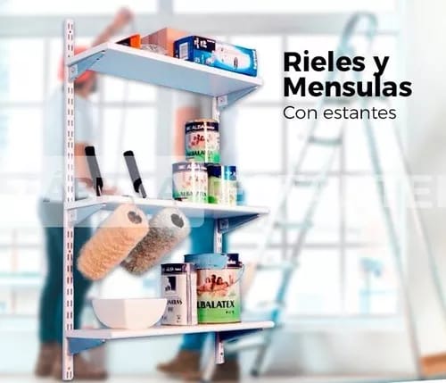 Riel P/mensula De 1,50 metro Super Reforzado Doble Enganche