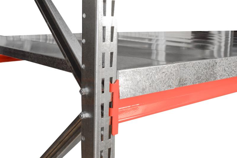 Rack 3 x 0.60 x 2.3 Inicial con 4 niveles de carga Picking Manual p/500 Kg x nivel de carga con tablillas Galvanizadas