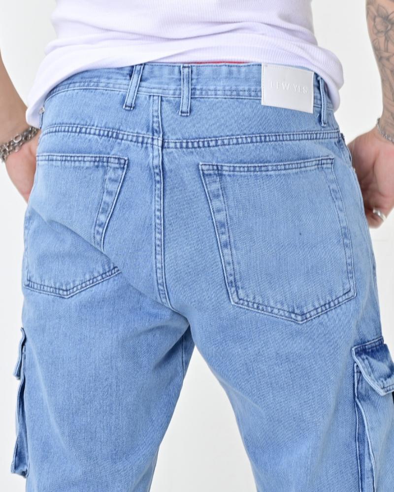 LEW & YES JEANS CARGO DIEGO CELESTE V24