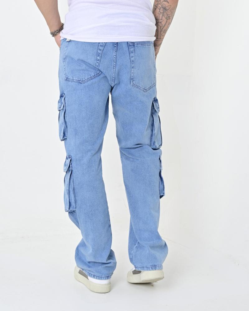 LEW & YES JEANS CARGO DIEGO CELESTE V24