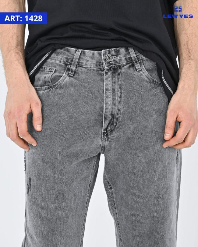 LEW & YES JEAN RECTO GRIS C/ROT. V25