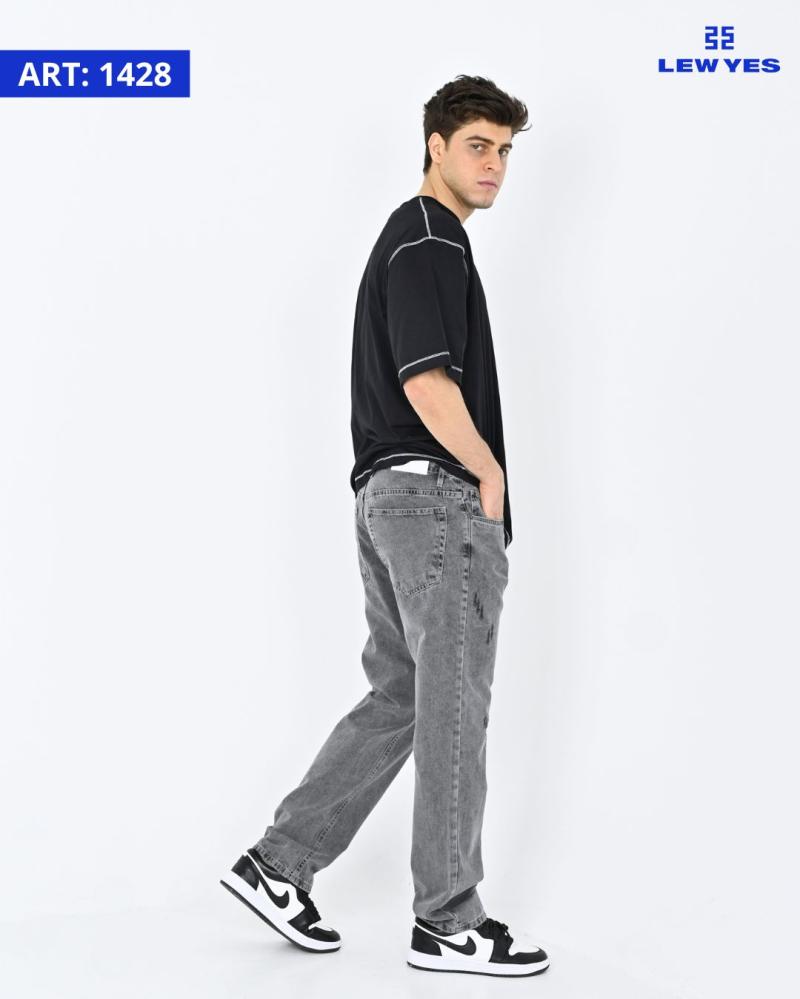 LEW & YES JEAN RECTO GRIS C/ROT. V25