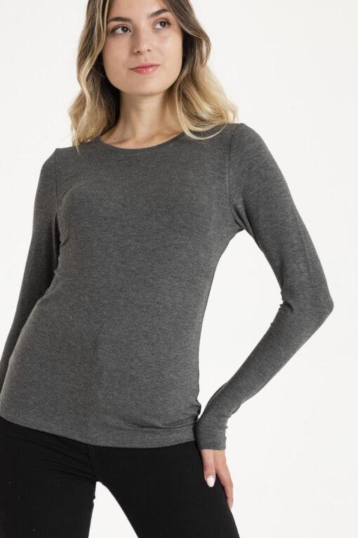 KYHARA REMERA MODAL M/LARGA BASICA