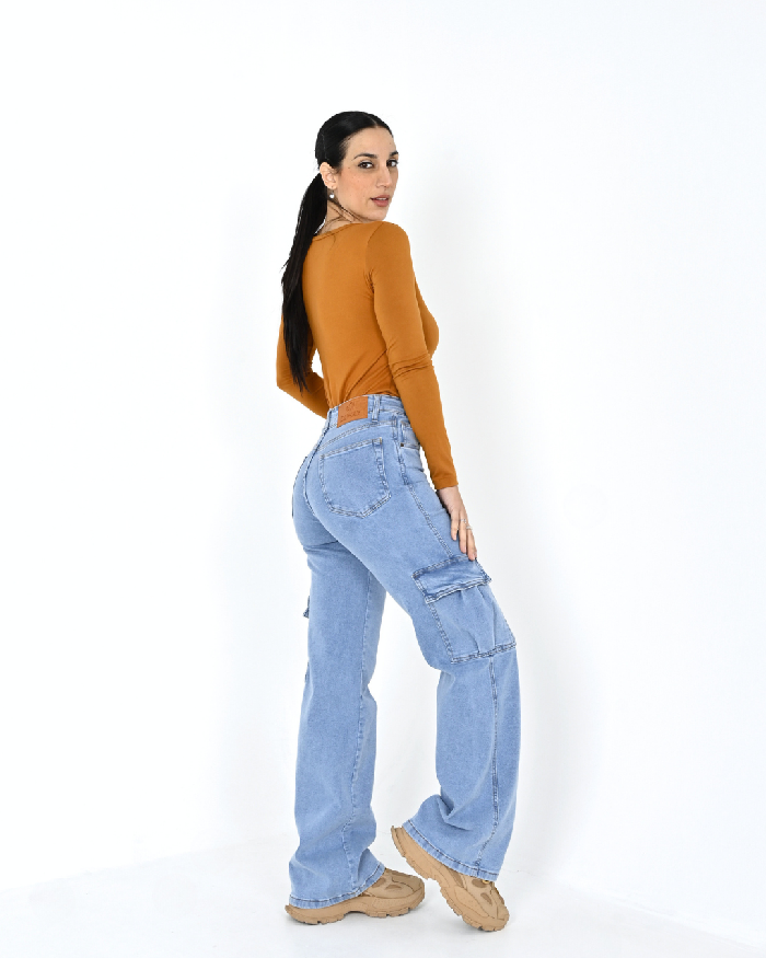 DIWAY JEANS WIDE LEG CARGO CARLA W24