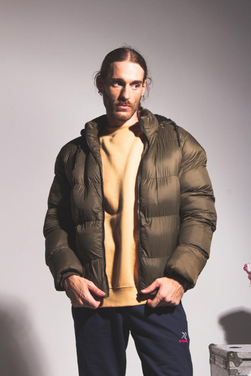 KALIF PUFFER H C/PIEL Y COSTURA W23