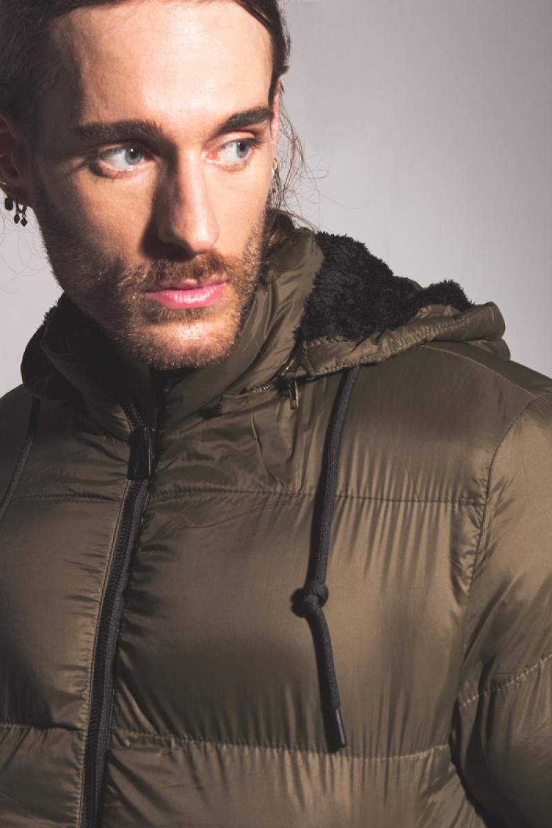 KALIF PUFFER H C/PIEL Y COSTURA W23