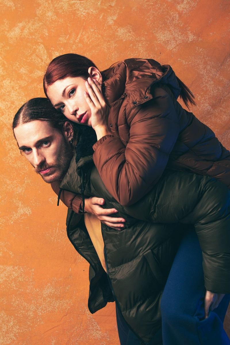 KALIF PUFFER H C/PIEL Y COSTURA W23