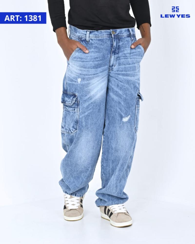 LEW & YES JEANS BAGGY ALEXIS BOL. CARGO W24