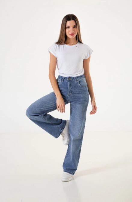 SURAHS JEANS WIDE LEG SEMI ELAST ELISABETTA V26