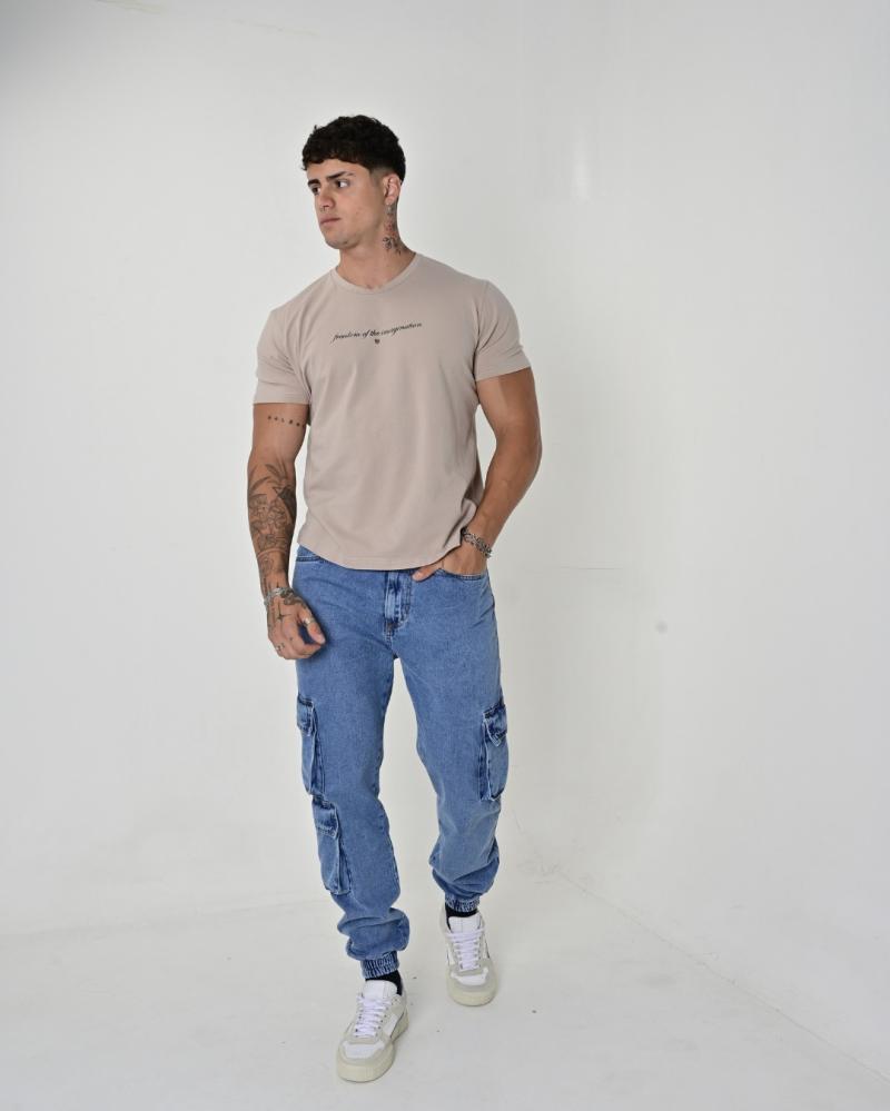 LEW & YES JEANS JOGGER CARGO SEBASTIAN AZUL V24