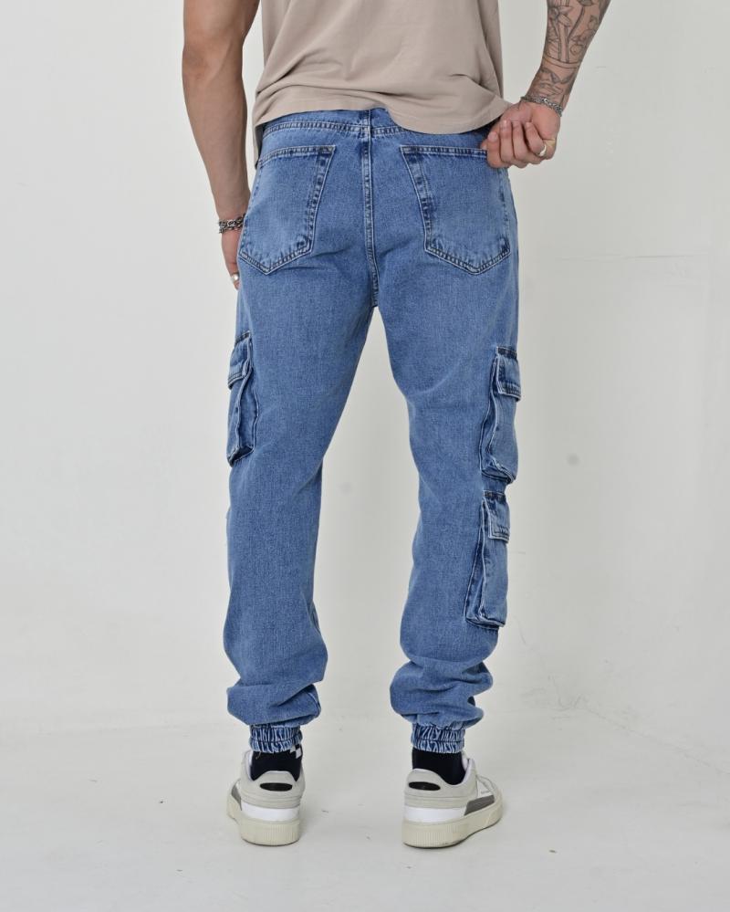 LEW & YES JEANS JOGGER CARGO SEBASTIAN AZUL V24