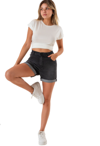 SURAH SHORT KAIA GRIS ELAST C/DOBLADILLO V26