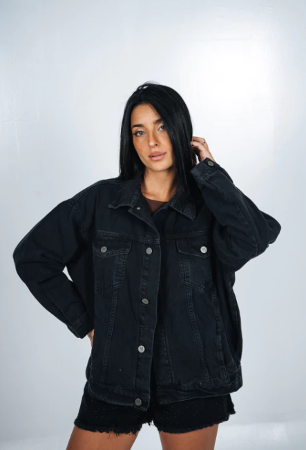 PINK ROCK JEANS JACKET OVER GINGER W25