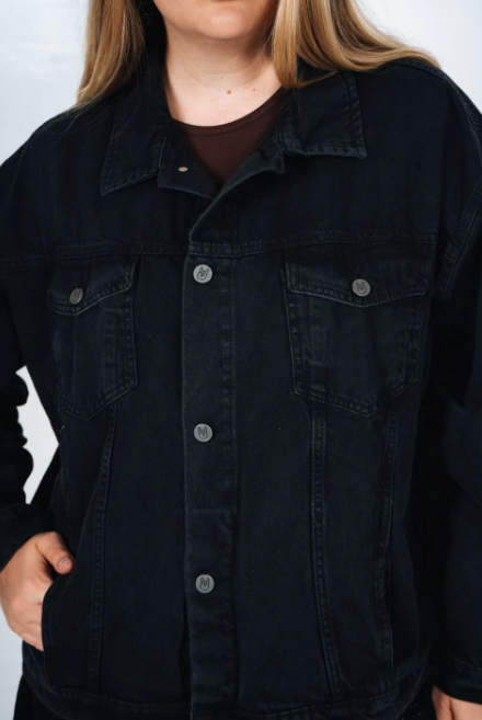 PINK ROCK JEANS JACKET OVER GINGER W25