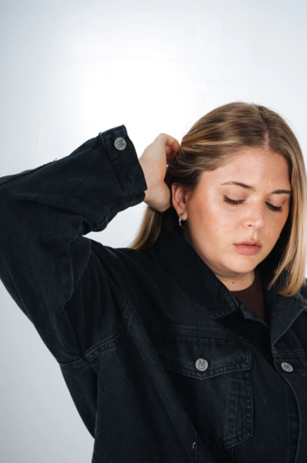 PINK ROCK JEANS JACKET OVER GINGER W25